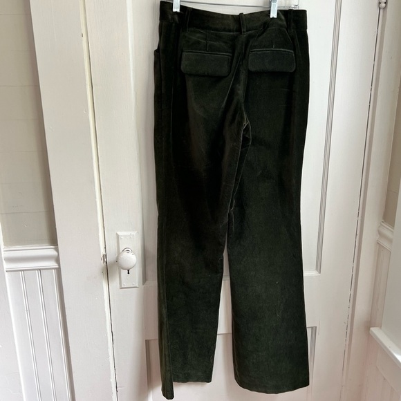 Charles Nolan Olive Green Velvet Pants Size 6 New York Designer Academia Soft - Picture 15 of 15